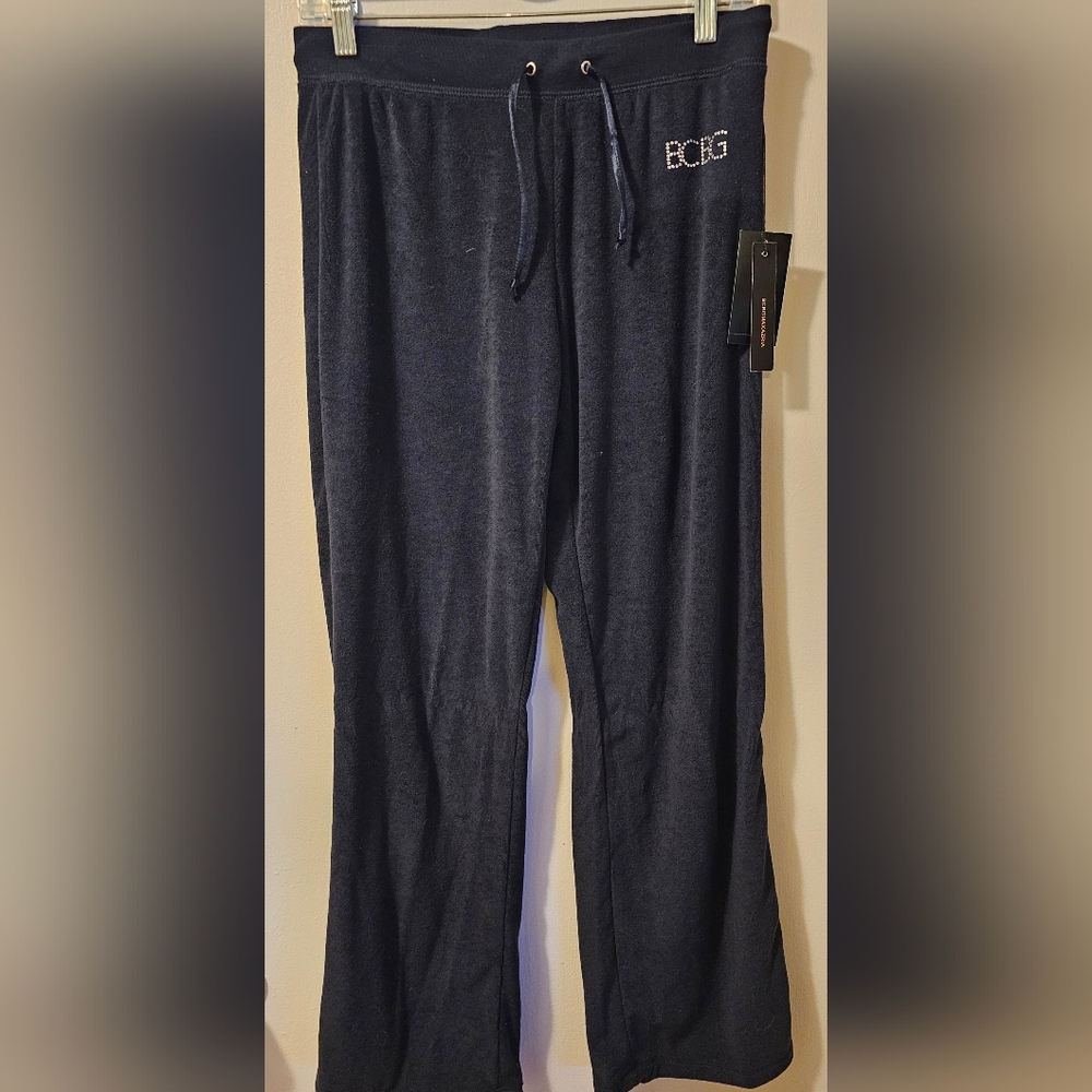 BCBG MaxAzria Pants Women's Size M Velour Bling Embellished NWT